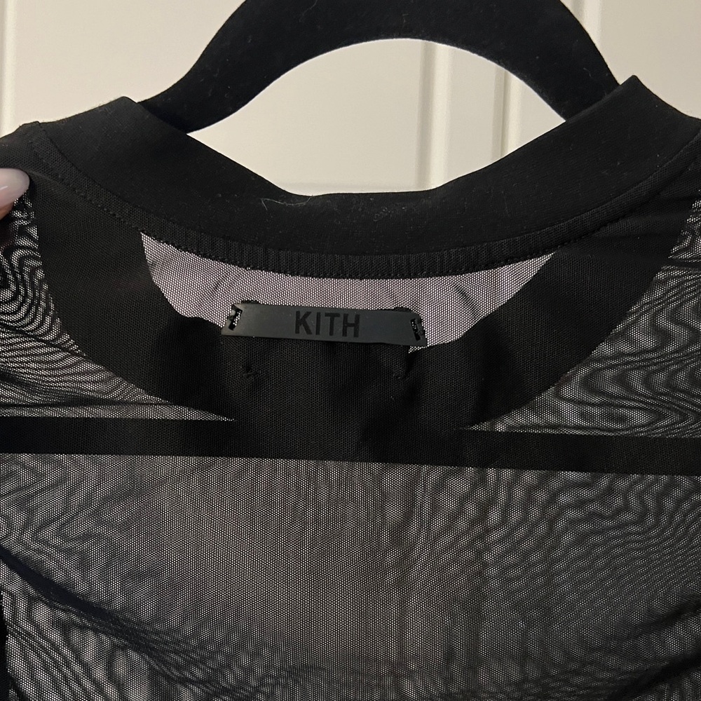 KITH Black Sheer Mini T Shirt Dress